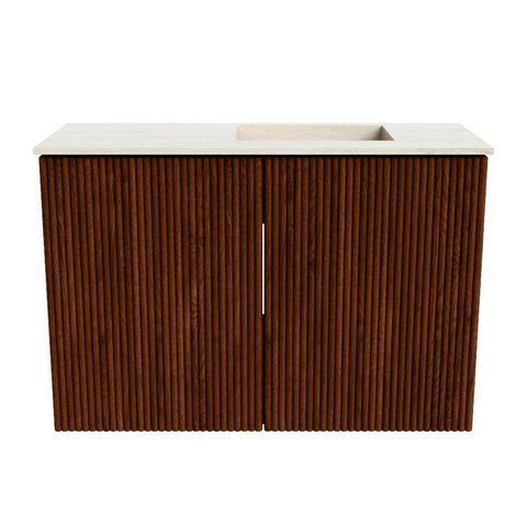 Mondiaz JOYA-DLUX 60cm toiletmeubel - kleur Ruby - Wastafel FAYE positie Rechts Zonder kraangat kleur Meli. SW1425337