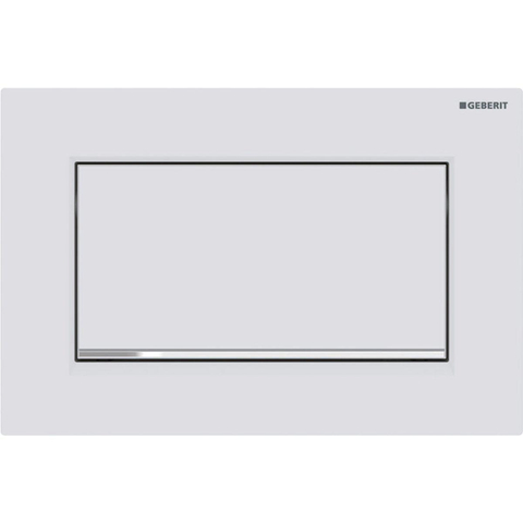 Geberit Sigma10 bedieningsplaat - 2-toets spoeling - rechthoekige knoppen - matwit/easy-to-clean - mat wit SW242684