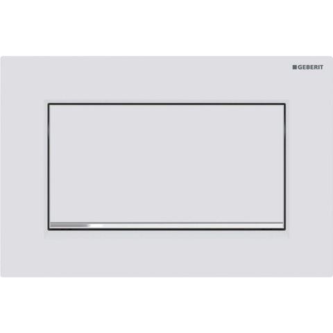 Geberit Sigma30 bedieningplaat met frontbediening voor toilet 24.6x16.4cm wit mat SW242684