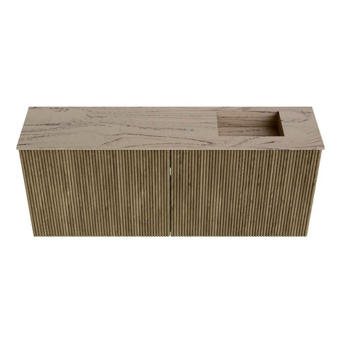 Mondiaz JOYA-DLUX 100cm toiletmeubel - kleur Dusk - Wastafel FAYE positie Rechts 1 kraangat kleur Arena. SW1425761