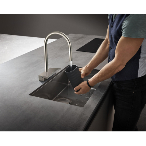 AXOR One afbouwdeel thermostaatmodule 3F BB RVS-look SW1567408