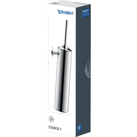 Duravit Starck T Ensemble de brosse - modèle mural - 43,5x8cm - chrome SW297068