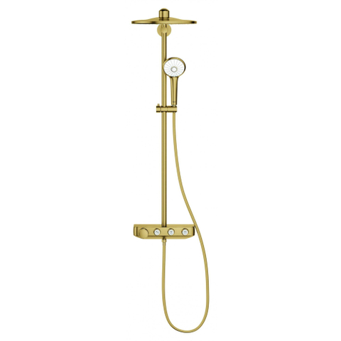 Grohe Euphoria SmartControl Regendoucheset Opbouw - hoofddouche 31cm - hannddouche rond - brushed cool sunrise (goud) SW484569