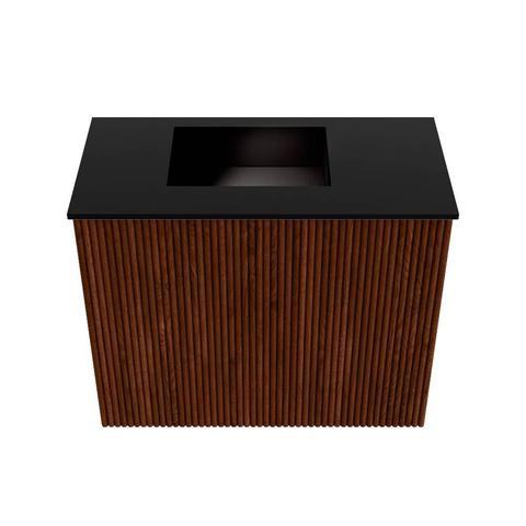 Mondiaz JOYA 50cm meuble de toilette - couleur Ruby - Vasque FAYE position Gauche 1 trou de robinet couleur Urban. SW1421795