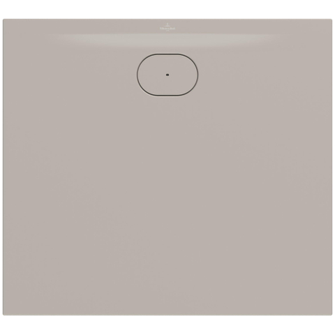 Villeroy & Boch Ecora douchebak - 100x90x3.5cm - afvoer lange zijde - almond (beige) SW1558876