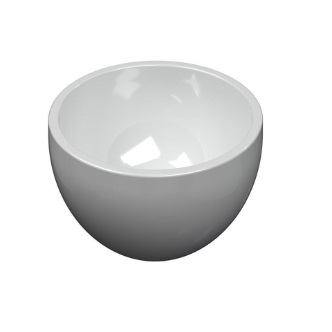 INK Jazz XS vasque à poser - 20x20x11cm - 0 trous de robinet - polystone blanc brillant SW207539