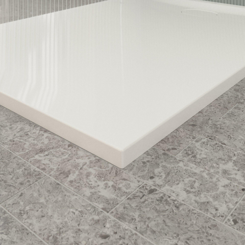 Villeroy & Boch Ecora douchebak - 140x100x3.5cm - afvoer korte zijde - white alpine (wit) SW1559017