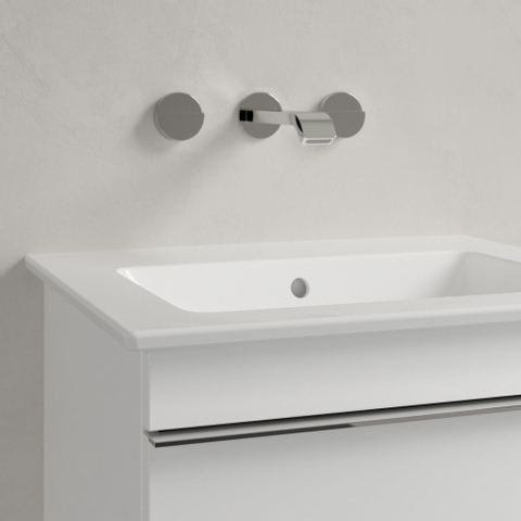 Villeroy & Boch venticello wastafel - zonder kraangat - 60x50cm - met overloop - White Alpine (glans wit) 1025154