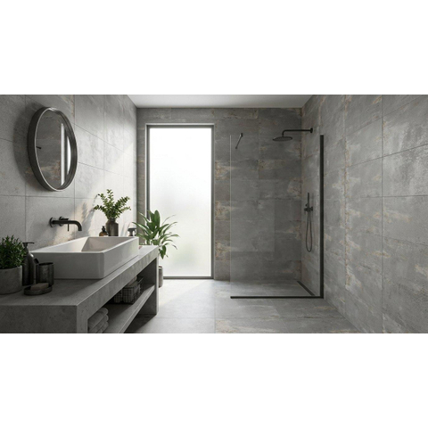 ÉCHANTILLON Terravito Copuro carreau mural et de sol - 30x60cm - 9mm - Rectangulaire - rectifié - Aspect béton - Argent/gris mat SW736246