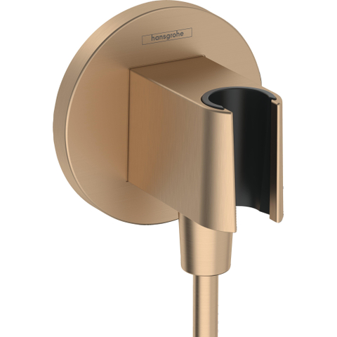 Hansgrohe Fixfit s - handdouchehouder inclusiefaansluitbocht - geborsteld brons SW773885