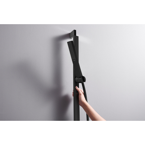 Hansgrohe Unica Glijstang E Puro - 90cm easy slide en isiflex - doucheslang - 160cm - mat zwart SW918265