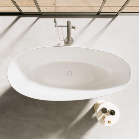 Villeroy & Boch Antao 1 greeps staande badkraan - Brushed Nickel (rvs) SW974041