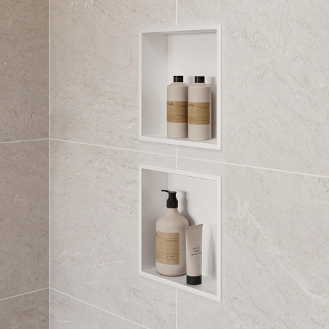 Hansgrohe XtraStoris Original Inbouw Nis - 30x30x7cm - frame - mat wit SW1590464