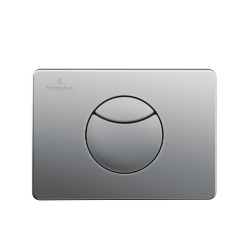 Villeroy & Boch Viconnect 2 knops bedieningsplaat e100 - 20.5x14.5cm - Chrome (mat rvs) GA41208