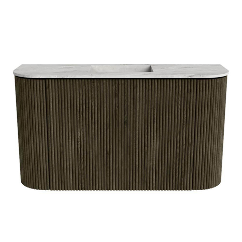 Mondiaz JOYA-DLUX Meuble de salle de bains 73.2cm - arrondi gauche et droite couleur Shadow - Vasque FAYE position Milieu Sans trou de robinet couleur Glace SW1422786