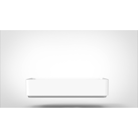 Arcqua Case vasque à poser - 60x26cm - Rectangulaire - Marbre de synthèse Blanc Mat SW767324