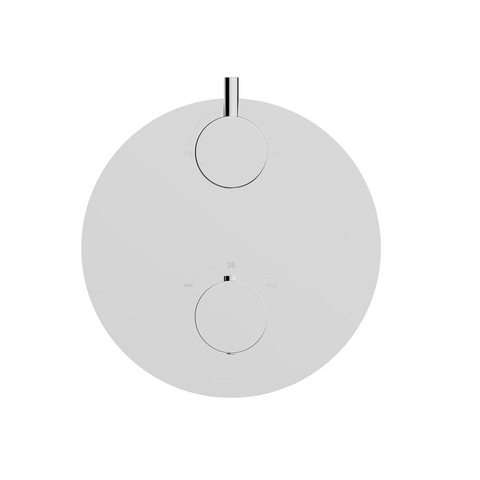 Wiesbaden Caral partie de finition ronde thermostat encastré 2 voies chrome SW445709