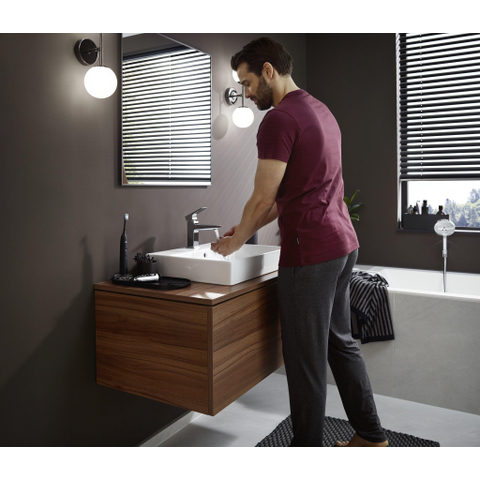 Hansgrohe Metropol Toiletkraan - 100 met push open waste - met voorsprong vaste uitloop 12.7cm - glans goud SW297554