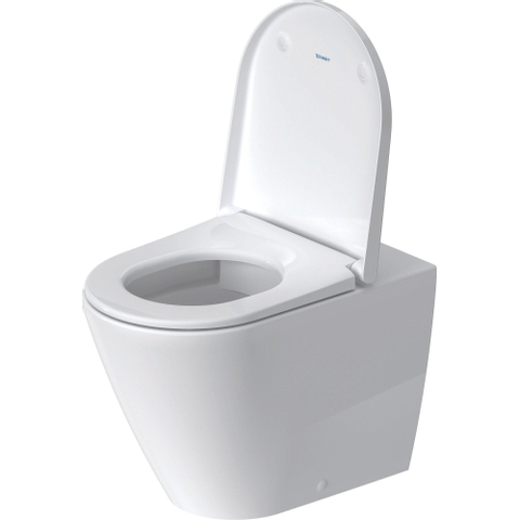 Duravit D-neo Staand closet - diepspoel - rimless - back-to-wall - 37x58x40cm Pit - wit hoogglans SW640510