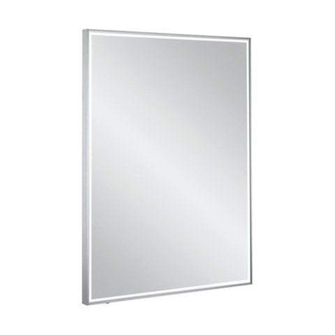 Crosswater MPRO miroir – 80 x 60 cm – LED directe tout autour – Aluminium brossé (argent) SW487358
