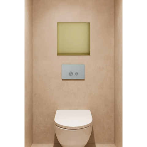 Hotbath &MORE Inbouwbox of inbouwnis - 30x30x10 - frameless - PVD - geborsteld messing (goud) SW1246552