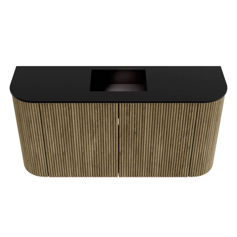 Mondiaz JOYA 83.2cm toiletmeubel - ronding links en rechts kleur Dusk - Wastafel FAYE positie Midden 1 kraangat kleur Urban. SW1421698