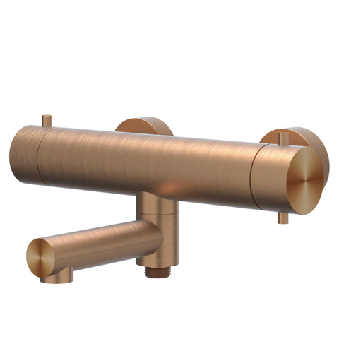IVY Concord Mitigeur thermostatique de baignoire apparent - bec de baignoire orientable - inverseur - RVS316 - cuivre brossé mat PVD SW1031091