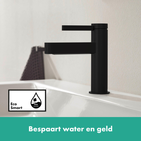 Hansgrohe Finoris Wastafelmengkraan - 16.4x12.6cm - mat zwart SW651185