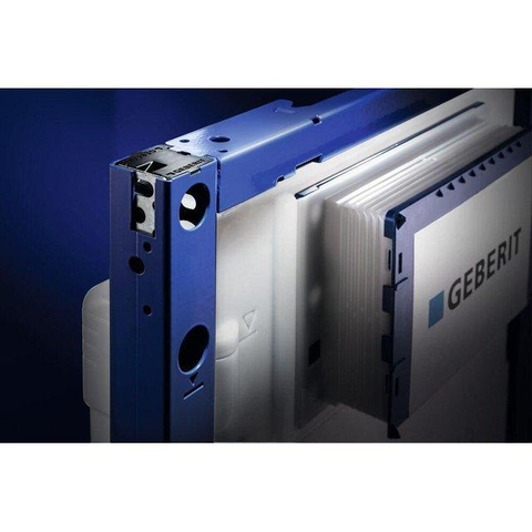 Geberit Duofix Element - UP 320 - QeramiQ Push Steel bedieningsplaat slim - wand 112cm - ronde knoppen - mat zwart SW1600505