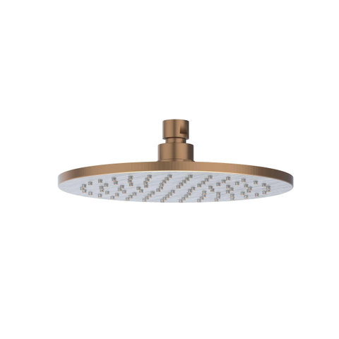 IVY Concord Ensemble de douche de pluie - encastré - inverseur-arrêt 2 voies - bras de plafond 30 cm - tête de douche principale medium ronde 20 cm - support avec sortie - flexible de douche 150 cm - douchette à main bâton - inox 316 - cuivre brossé mat P SW1031911