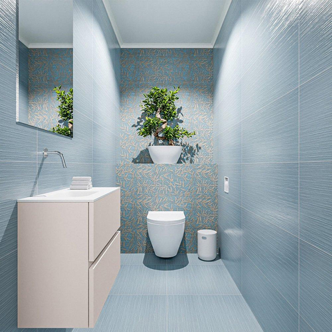MONDIAZ ADA Toiletmeubel 60x30x50cm met 0 kraangaten 2 lades linen mat Wastafel Lex links Solid Surface Wit SW472729