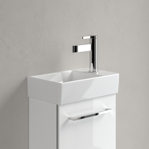 Villeroy & Boch Avento fontein - 1 kraangat rechts - zonder overloop - 36x22cm - White Alpine (glans wit) SW420537