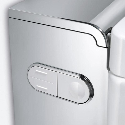 Geberit AquaClean Mera Comfort Douche WC - geurafzuiging - warme luchtdroging - ladydouche - softclose - glans/chroom afdekplaatje - glans wit verchroomd GA13633