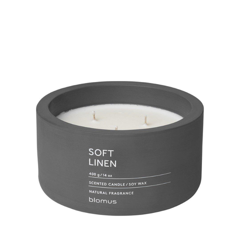 Blomus Fraga Geurkaars - soft linen - hoogte 6.5cm - diameter 13cm - magnet SHOWROOMMODEL SHOW25503