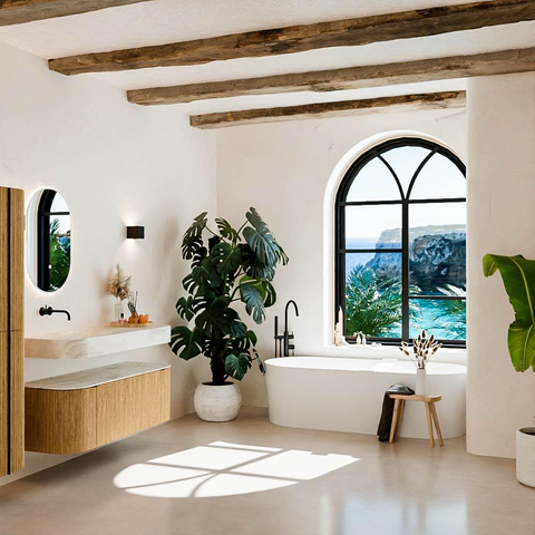 MONDIAZ THOR-DLUX 130cm meuble de salle de bains arrondi gauche + droite couleur Oak avec 1 tiroir et 2 portes. Vasque suspendue CLOUD Gauche sans trou de robinet couleur Ostra. SW1463548