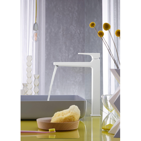 Hansgrohe Metropol mitigeur de lavabo monotrou 260 avec bonde push open avec bec saillant fixe 20,4 cm blanc mat SW297568