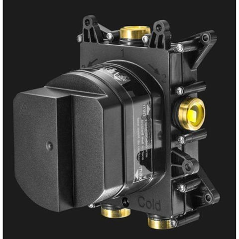 Crosswater Atoll Crossbox afbouwdeel - 2500 - met 3 functies - zonder inbouwdeel - thermostatisch - hoogglans chroom SW451339