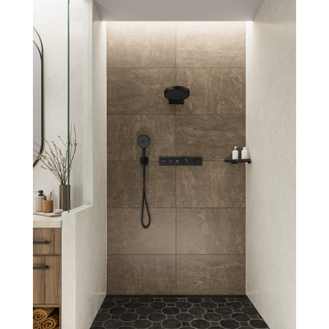 Hansgrohe Fixfit q - handdouchehouder - inclusief muuraansluitbocht - mat zwart SW773906