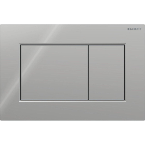 Plaque de commande Geberit Sigma01 - chasse d'eau à 2 boutons - carré - chrome brillant SW1237169