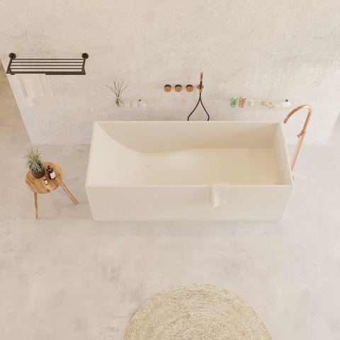 Ideavit Solidstar Baignoire autoportante - 170x72cm - rectangulaire - solid surface - blanc SW85888