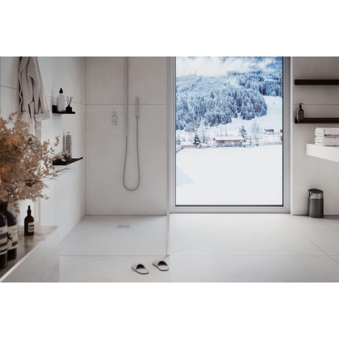 ÉCHANTILLON Terravito Velaro carreau mural et de sol - 90x90cm - rectifié - Effet béton - Blanc mat (wit) SW1130716