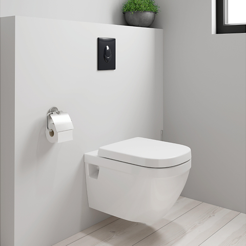 GROHE Start plaque de commande - 15.6x19.7cm - double chasse - noir brillant SW924870