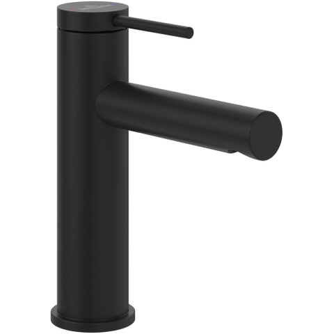Villeroy & Boch Loop & Friends 1 greeps wastafelkraan - met waste - mat zwart SW974128