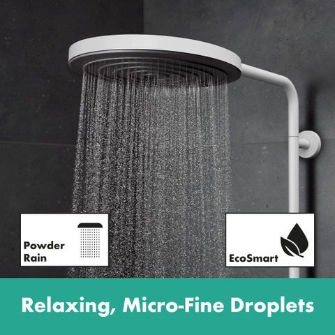 Hansgrohe Pulsify S Puro Puro1jet - showerpipe - ecosmart - 260 - thermostatisch - 3jet - handdouche en doucheslang - 160cm - thermostaat - mat wit SW1151840