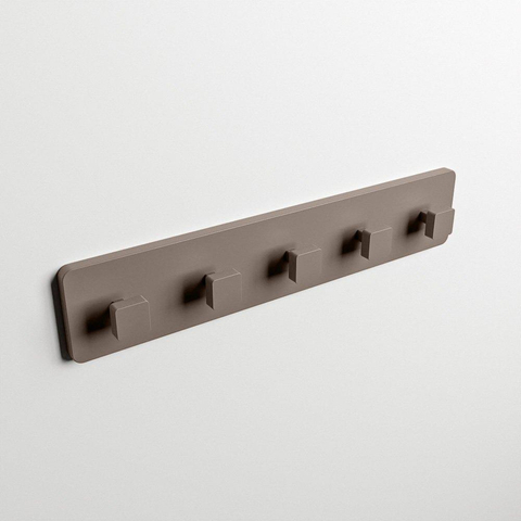 Mondiaz Easy Crochet de serviette - 4.2x45x9cm - à poser - Solid Surface - Fumé mat SW644690