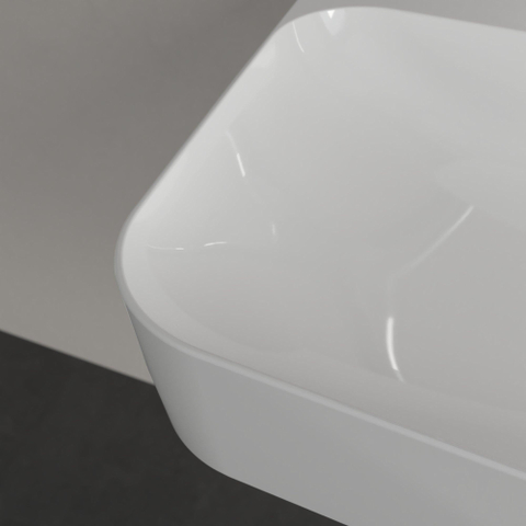 Villeroy & Boch finion wastafel - met 2 kraangaten - 100x47cm CeramicPlus - zonder overloop - White Alpine (glans wit) SW106490