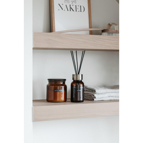Wellmark Geurstokjes bruin glas messing ring 250ml SMELLS LIKE HOME Black label SHOWROOMMODEL SHOW25030
