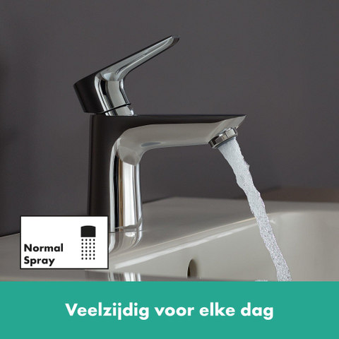 Hansgrohe Talis e 1 greeps wastafelkraan - 80 PushOpen plug - hoogglans chroom SW28978