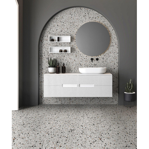 ÉCHANTILLON Terravito Damico Carreau de sol et de mur - 60x60cm - rectifié - blanc mat SW1130926