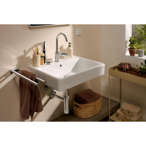 Hansgrohe Xanuia Q Wastafel/Fontein - 60x48cm - inbouw - 1 kraangat - met overloop - glans wit SW1165071